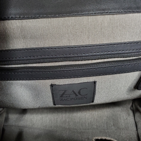 Zac Posen Black and Gunmetal Eartha Satchel - Picture 12 of 16